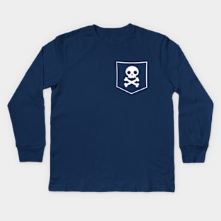 Pocket Pirate Skulls T-Shirt Kids Long Sleeve T-Shirt